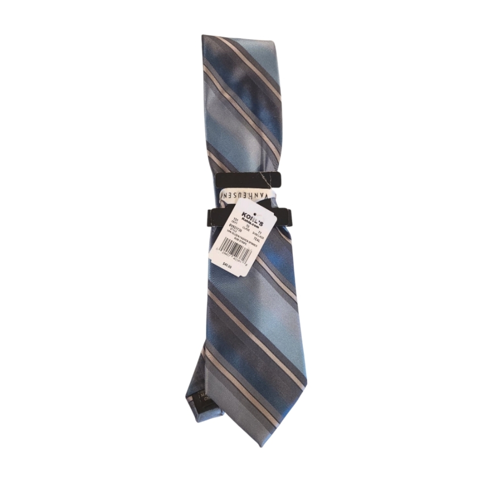 Van Heusen | Blue & Grey Stripes - Men's Tie